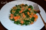 Garlic Lentils and Kale